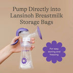Lansinoh Manual Breast Pump with 5oz Baby Bottle and Slow Flow Nipple