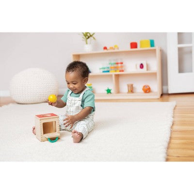 Lovevery Hide & Find Drop Box Baby Toy: Develops Fine Motor Skills, Birch and Plywood Construction, Toddler Learning