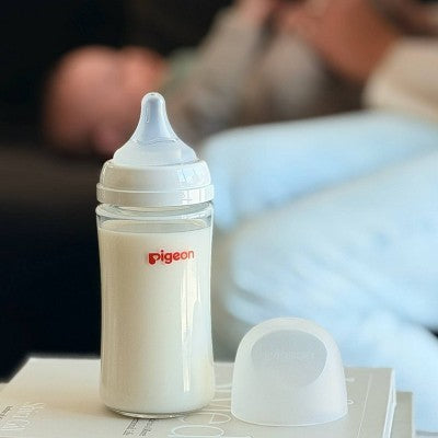 Pigeon Nurture & Nest Anti-colic Silicone Bottle Nipples with Latch-On Line