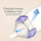 Lansinoh Anti-Colic Baby Bottles with Nipples - 3pk