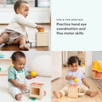 Lovevery Hide & Find Drop Box Baby Toy: Develops Fine Motor Skills, Birch and Plywood Construction, Toddler Learning