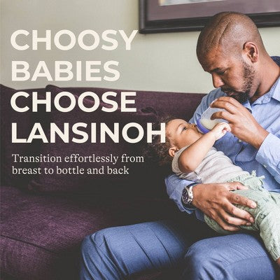 Lansinoh Anti-Colic Silicone Baby Bottle Nipples - 2pk