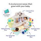 Lovevery The Play Gym: Encourages Color Recognition, Developmental Toys, Multiple Position Options, Multiple Textures