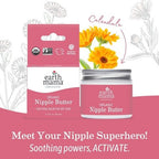 Earth Mama Organic Nipple Butter for Breastfeeding - 2 fl oz: Moisturizing, Soothing, Petroleum-Free, Non-Toxic