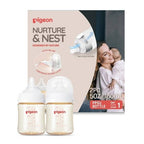 Pigeon Nurture & Nest Wide-Neck and Anti-colic PPSU BPA-Free Baby Bottle with Nipple