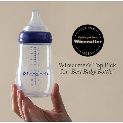 Lansinoh Anti-Colic Baby Bottles with Nipples - 3pk