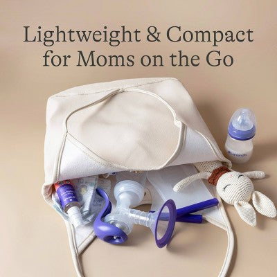 Lansinoh Manual Breast Pump with 5oz Baby Bottle and Slow Flow Nipple