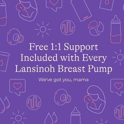 Lansinoh Manual Breast Pump with 5oz Baby Bottle and Slow Flow Nipple