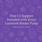 Lansinoh Manual Breast Pump with 5oz Baby Bottle and Slow Flow Nipple