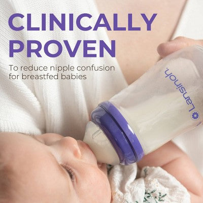Lansinoh Anti-Colic Silicone Baby Bottle Nipples - 2pk