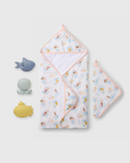 Loulou Lollipop Baby Bath Gift Bundle in Mermaids — front view on white background