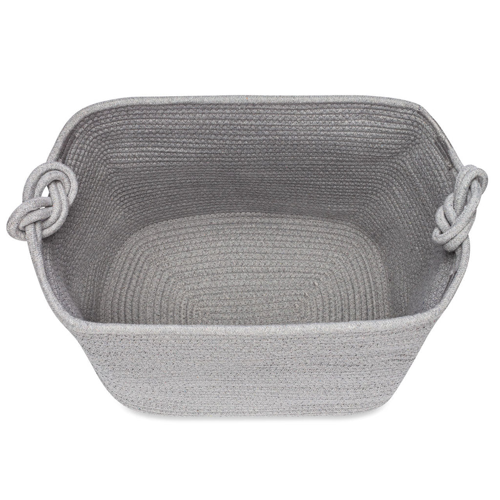 Cesta de almacenamiento de cuerda en forma de cubo