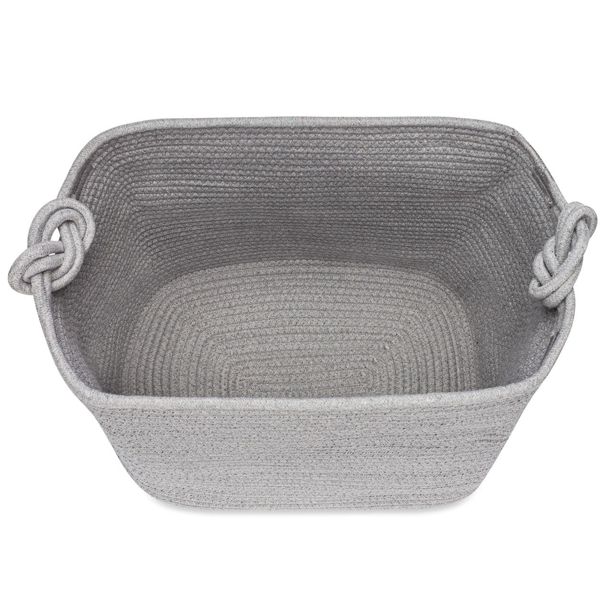 Cesta de almacenamiento de cuerda en forma de cubo