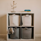 Cesta de almacenamiento de cuerda en forma de cubo