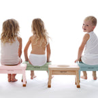 HEVEA® Rubberwood Children’s Stool - Marshmallow White
