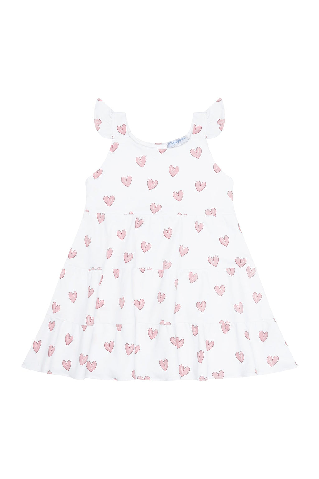 Heart Print Ruffle Dress