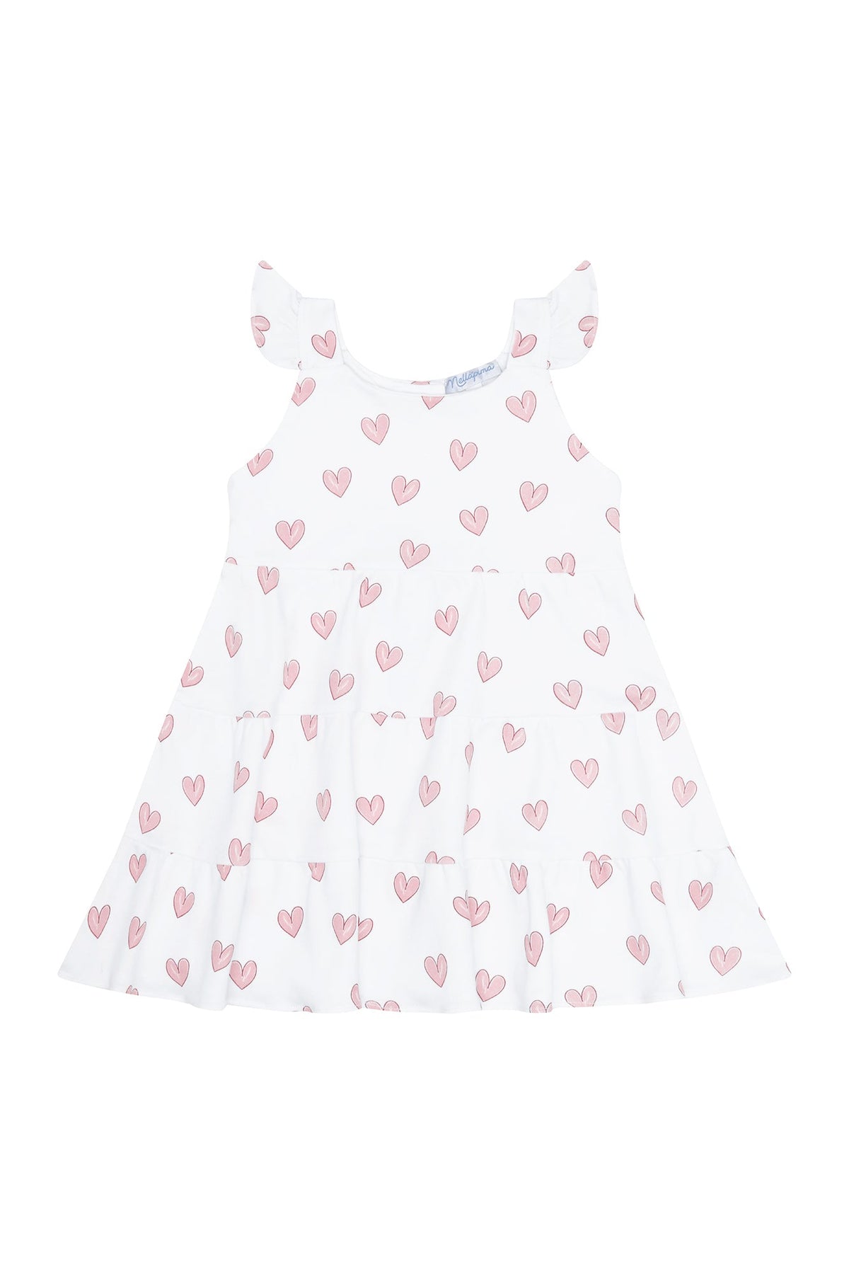 Heart Print Ruffle Dress