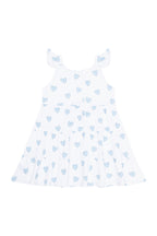 Heart Print Ruffle Dress