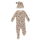 Holiday Thermal Zipper Footie & Cap Set