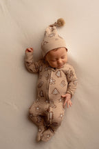 Holiday Thermal Zipper Footie & Cap Set