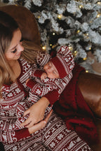 Santa's Sleigh | Holiday Thermal Zipper Footie & Cap Set