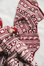 Santa's Sleigh | Holiday Thermal Zipper Footie & Cap Set