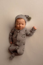 Holiday Thermal Zipper Footie & Cap Set
