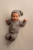 Holiday Thermal Zipper Footie & Cap Set