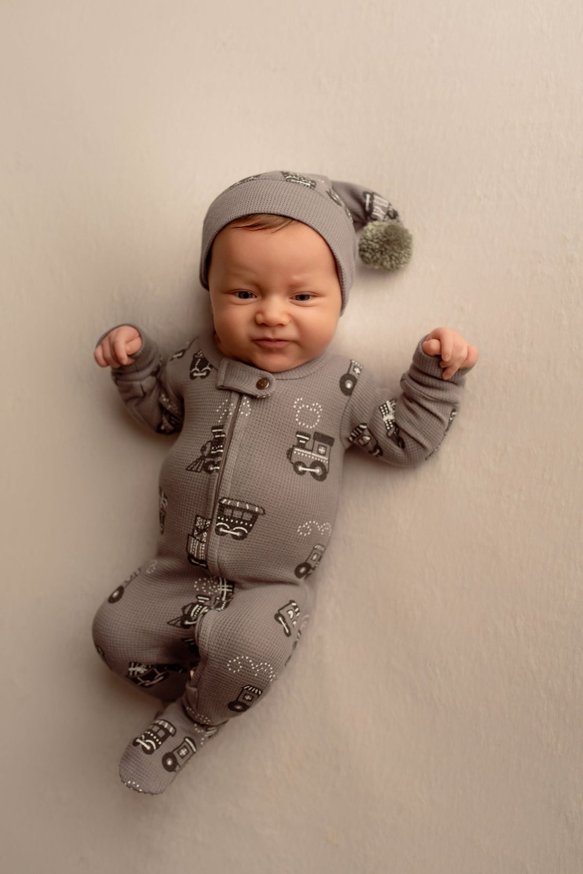Holiday Thermal Zipper Footie & Cap Set