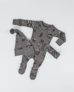 Holiday Thermal Zipper Footie & Cap Set