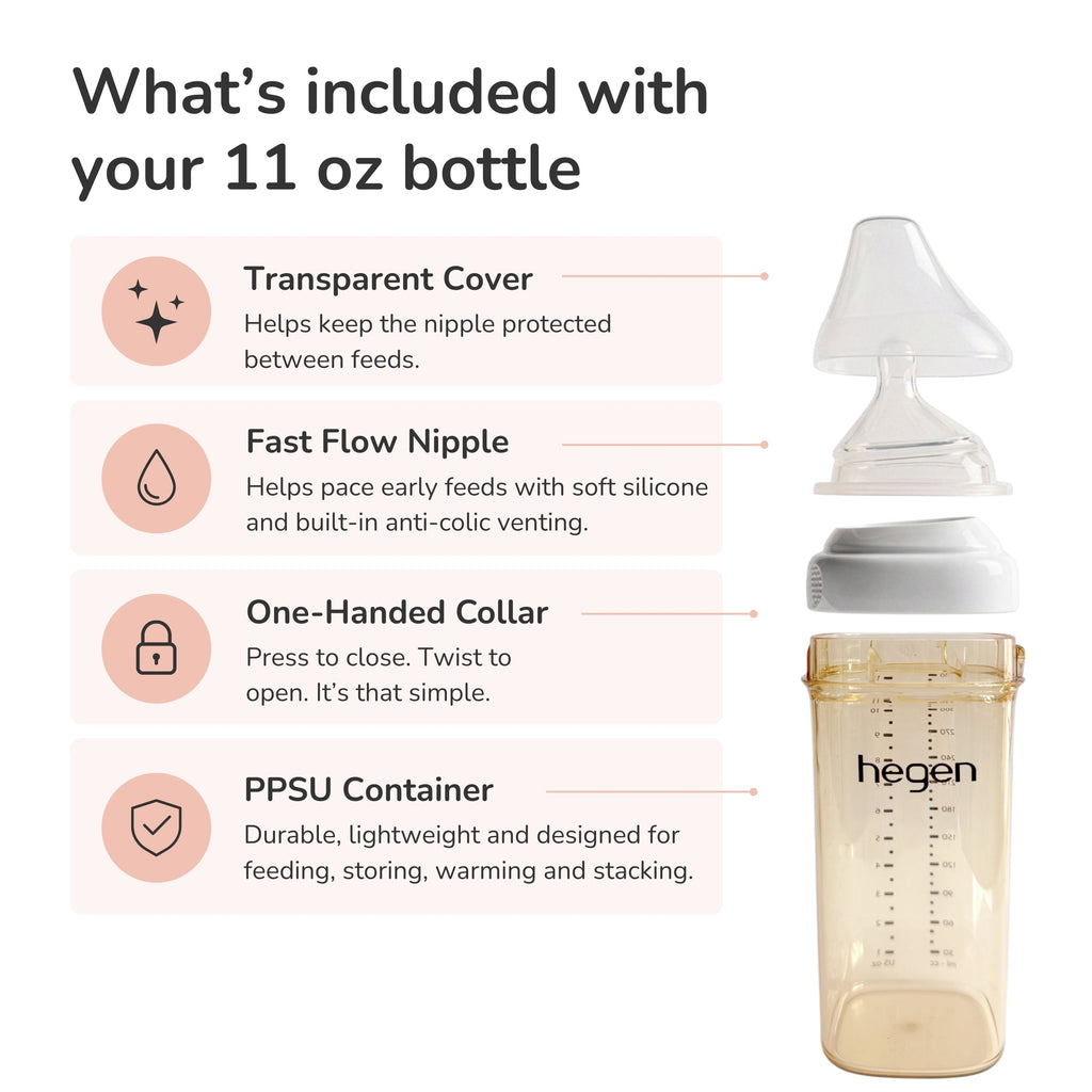 Hegen PPSU Anti-Colic Baby Bottle - 6 Months Plus - 330ml/11oz