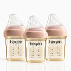 Hegen PPSU Anti-Colic Baby Bottle - 1 to 3 Months 150ml/5oz - 3-Pack