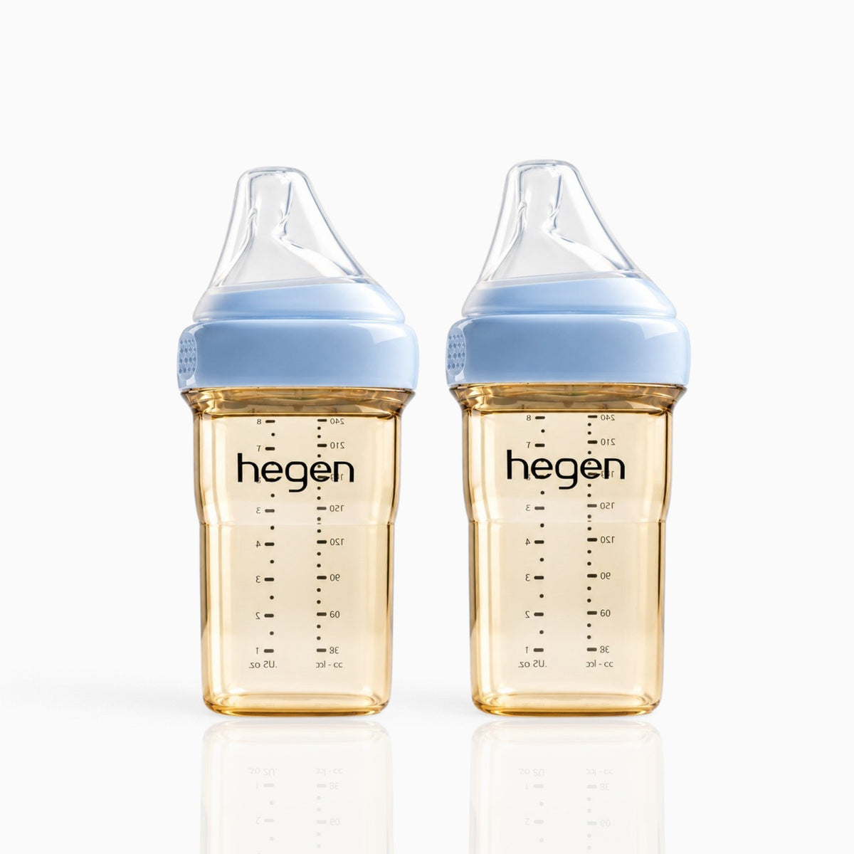 Hegen PPSU Anti-Colic Baby Bottle - 3 to 6 Months - 240ml/8oz - 2-Pack