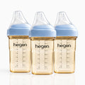 Hegen PPSU Anti-Colic Baby Bottle - 3 to 6 Months - 240ml/8oz - 3-Pack