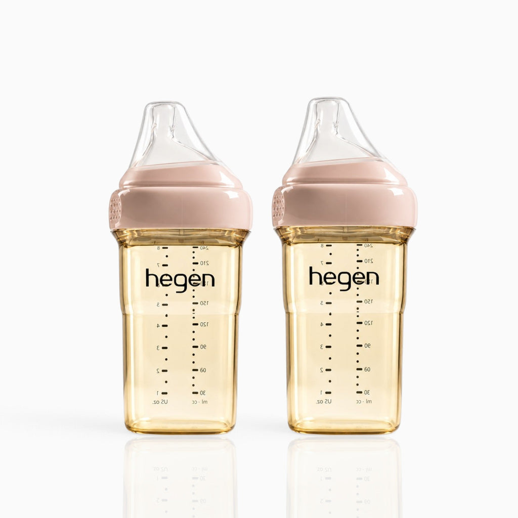Hegen PPSU Anti-Colic Baby Bottle - 3 to 6 Months - 240ml/8oz - 2-Pack