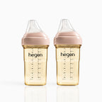 Hegen PPSU Anti-Colic Baby Bottle - 3 to 6 Months - 240ml/8oz - 2-Pack