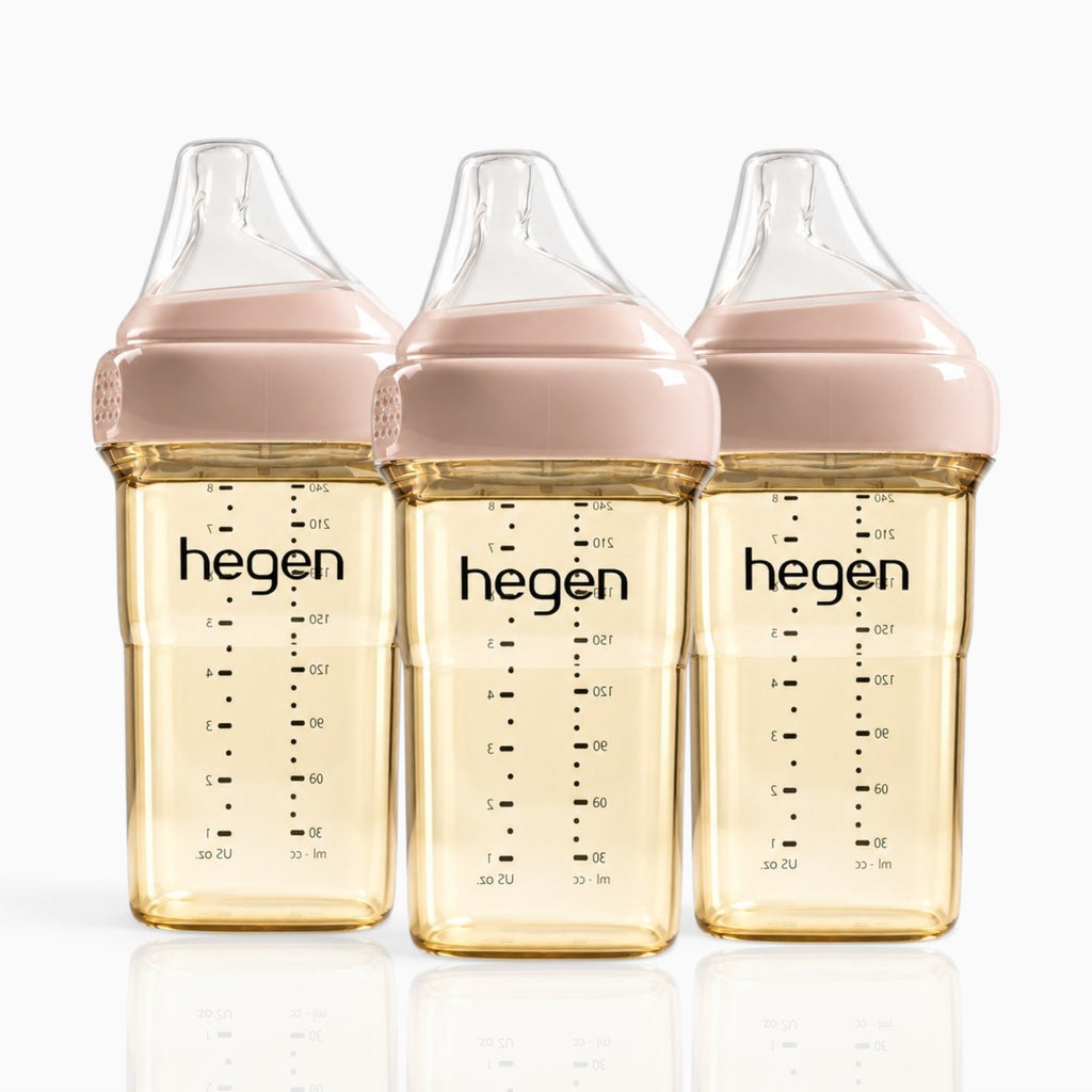 Hegen PPSU Anti-Colic Baby Bottle - 3 to 6 Months - 240ml/8oz - 3-Pack