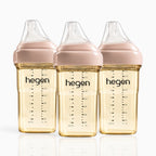 Hegen PPSU Anti-Colic Baby Bottle - 3 to 6 Months - 240ml/8oz - 3-Pack