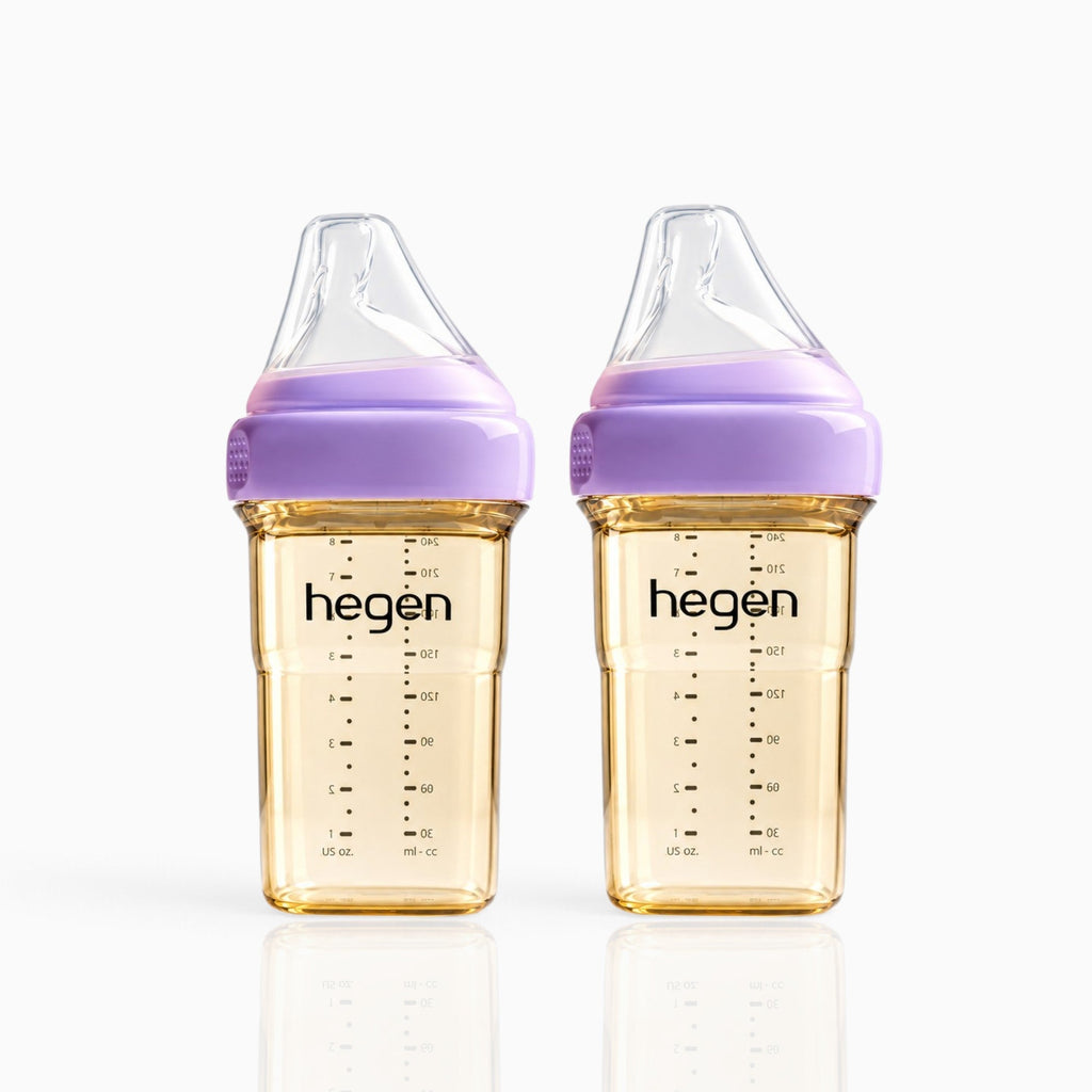 Hegen PPSU Anti-Colic Baby Bottle - 3 to 6 Months - 240ml/8oz - 2-Pack