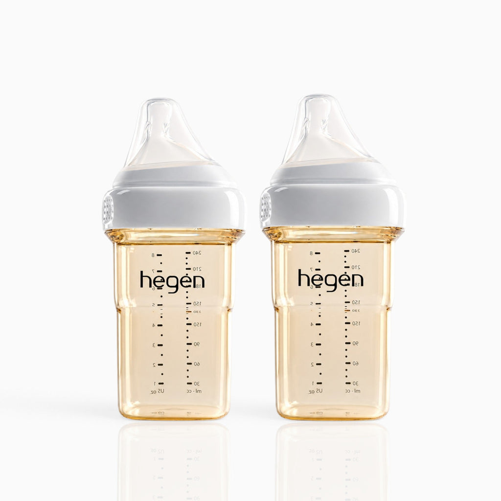Hegen PPSU Anti-Colic Baby Bottle - 3 to 6 Months - 240ml/8oz - 2-Pack