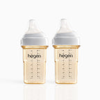 Hegen PPSU Anti-Colic Baby Bottle - 3 to 6 Months - 240ml/8oz - 2-Pack