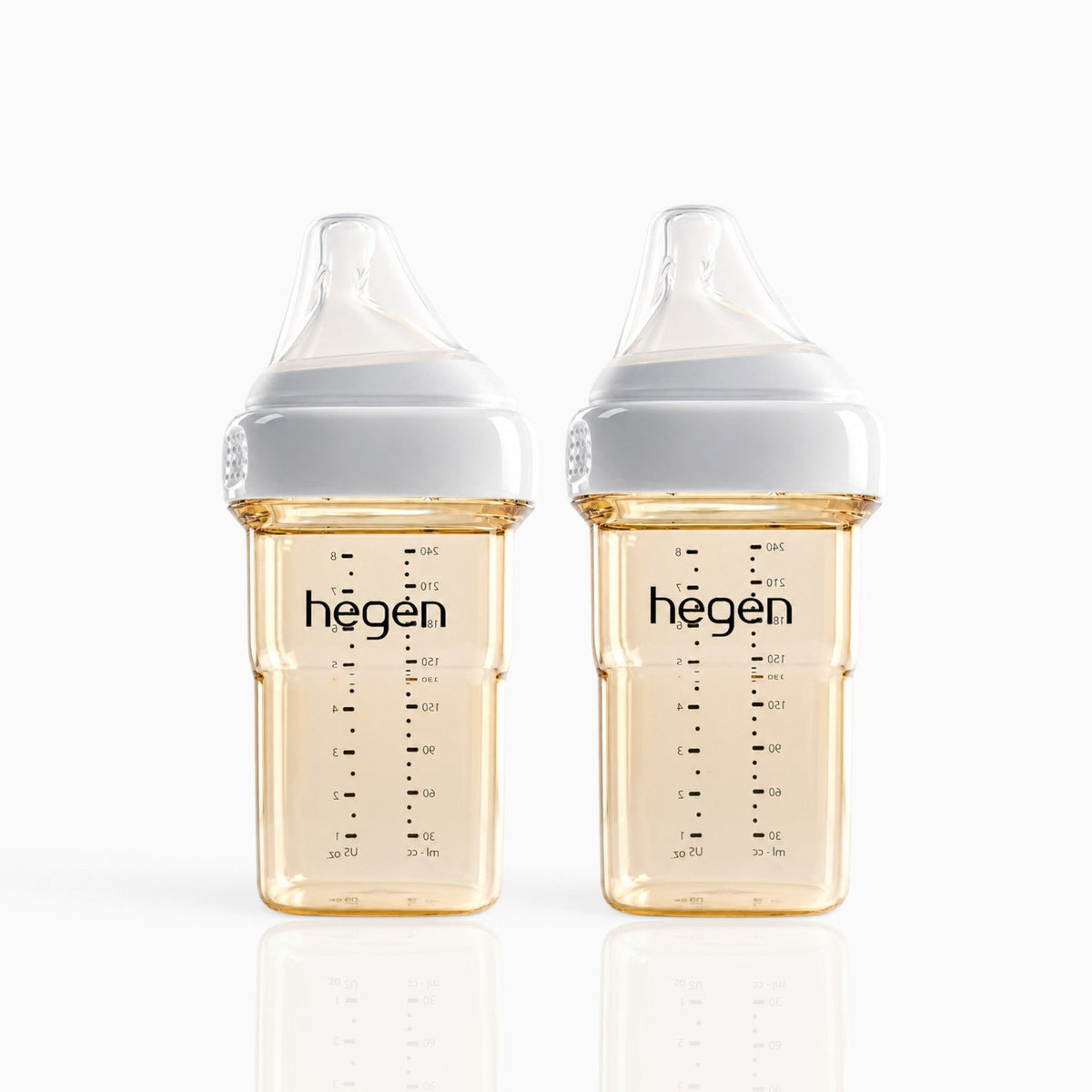Hegen PPSU Anti-Colic Baby Bottle - 3 to 6 Months - 240ml/8oz - 2-Pack