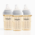 Hegen PPSU Anti-Colic Baby Bottle - 3 to 6 Months - 240ml/8oz - 3-Pack