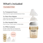 Hegen PPSU Anti-Colic Baby Bottle - 1 to 3 Months 150ml/5oz - 3-Pack