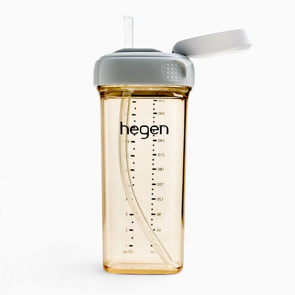 Hegen PPSU Straw Cup - 9 Months Plus - 330ml/11oz - Grey