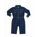 True Blue | Baby Western Denim Long-Sleeve Romper