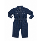 True Blue | Baby Western Denim Long-Sleeve Romper
