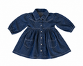 True Blue | Baby Western Denim Long-Sleeve Dress