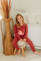 Cherry Fox | Kids' Organic Cozy Graphic Sweatshirt & Jogger Set