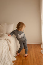 Moonstone Whale | Kids' Organic Cozy Graphic Sweatshirt & Jogger Set